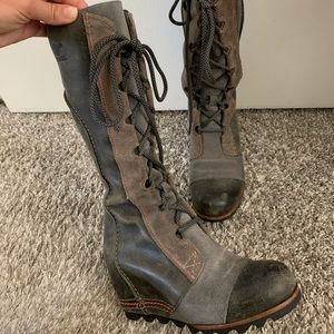 Tall Laceup Suede Sorel Wedge Boot